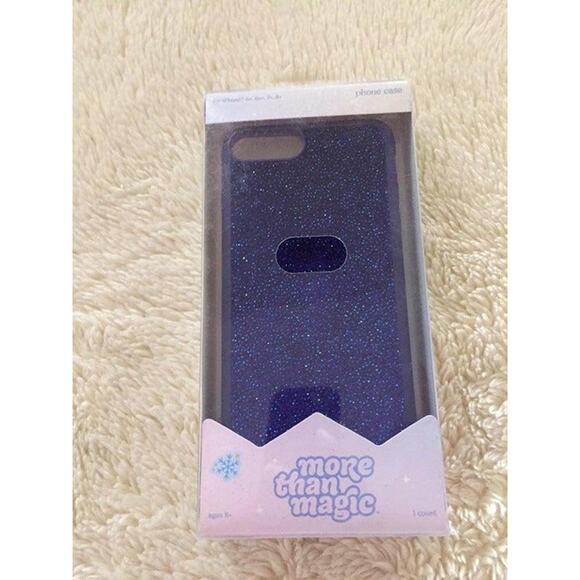 More Than Magic iPhone 8+/7+/6s+/6+ Crushed Velvet Case-Blue - Picture 1 of 2